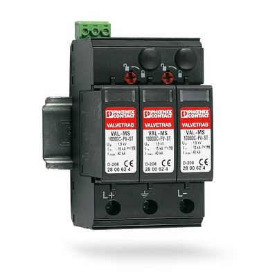 2801161 VAL-MS-T1/T2 1000DC-PV/2 V-FM κλάση 1/2 Προστατευτής κεραυνών/επιταγών για 3 πόλους