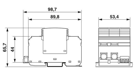 2801161 VAL-MS-T1/T2 1000DC-PV/2 V-FM κλάση 1/2 Προστατευτής κεραυνών/επιταγών για 3 πόλους