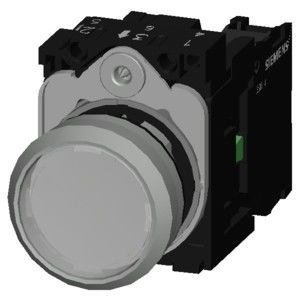 3SU1150-0AB70-1BA0 SIRIUS ACT Πλήρης μονάδα Μεταλλική λαμπερή μη φωτισμένη επίπεδη στιγμιαία κουμπί