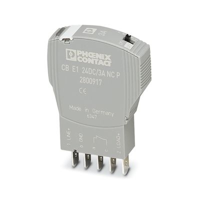 24V συνεχής ισχύος 2800917 CB E1 24DC/3A NC P Διακόπτης κυκλώματος ηλεκτρονικού εξοπλισμού με 5 πόλους