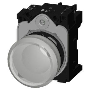 Λεπτός φακός Flush SIRIUS ACT πλήρης μονάδα 24V AC/DC Μεταλλικό λαμπερό φωτισμένο πιλοτικό φως
