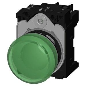 230V AC Green SIRIUS ACT Πλήρης μονάδα Πιλότος Ελαφρύ μέταλλο Λάμψη γυαλιστερού φωτισμού