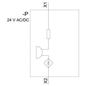 Συμπληρωματική μονάδα 3SU1200-6KB10-1AA0 πλαστικό με τερματικό βίδας 24V AC/DC SIRIUS ACT