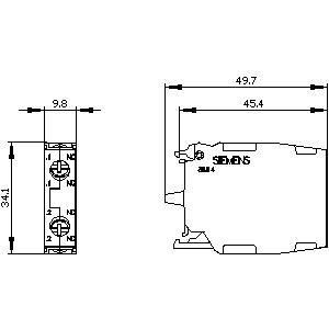 Προσωρινό μοντέλο επαφής 2NC για τον PLC 3SU1400-1AA10-1EA0 SIRIUS ACT