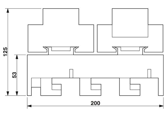 240 V AC 4 Pole 2804403 VAL-CP-MOSO 60-3S-FM Προστατευτής υπερβολικής τάσης τύπου 2
