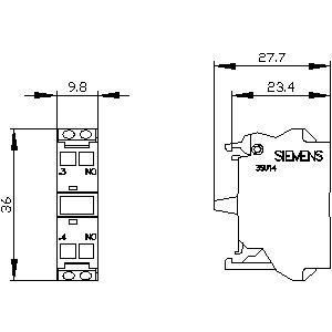 PLC 3SU1400-1AA10-3BA0 Μονάδα επαφής SIRIUS ACT για εμπρόσθια τοποθέτηση και εφαρμογές 1NO