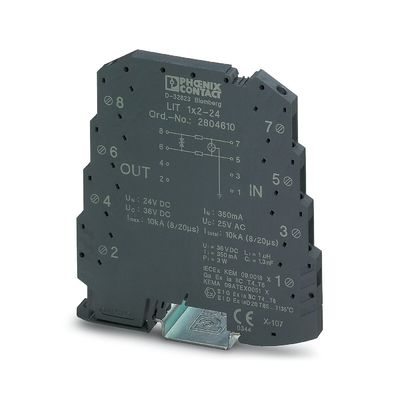24 V DC 2804610 LIT 1X2-24 Προστατευτής υπερτάσεων 2 σύστημα προστασίας πόλων