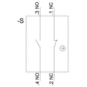 Προσωρινή τοποθέτηση 1NO1NC PLC 3SU1400-1AA10-3FA0 Μονάδα επαφής SIRIUS ACT με τερματικό
