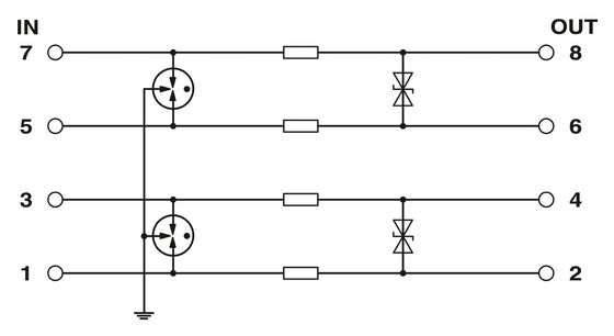 1 πόλος 24V DC LIT 2X2-24 Προστατευτής υπερτάσεων Προηγμένη τεχνολογία για ανώτερη απόδοση