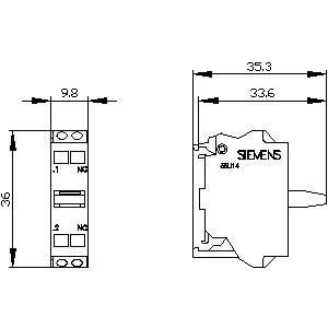 PLC 3SU1400-2AA10-3CA0 SIRIUS ACT Επαφή μονάδας βάσης 1NC ελατήριο φορτισμένο τερματικό