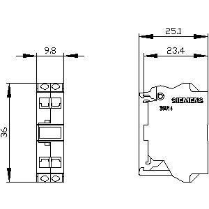 PLC 3SU1400-2DA43-3AA0 Μοντέλο καλωδίωσης υποστήριξης SIRIUS ACT Ιδανικό για πράσινη / κίτρινη καλωδίωση
