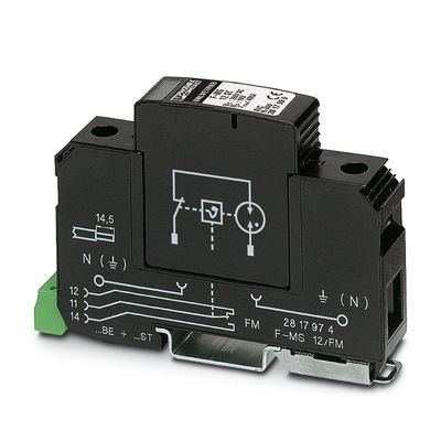 5V AC έως 250V AC 2817974 F-MS 12/FM Τύπος 2 Προστατευτής υπερχείλισης με και απόδοση 2 πόλων