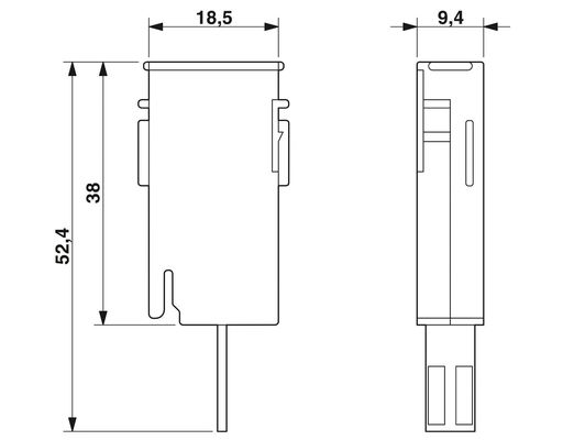 2838500 CTM 1X2- 24DC Σφραγίδα προστασίας από υπερτάσεις για ονομαστική τάση 24 V συνεχούς ρεύματος και 1 πόλο