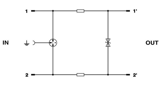 2838500 CTM 1X2- 24DC Σφραγίδα προστασίας από υπερτάσεις για ονομαστική τάση 24 V συνεχούς ρεύματος και 1 πόλο