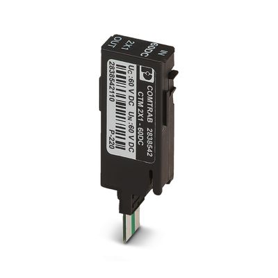 Προηγμένη τεχνολογία 2838542 CTM 2X1- 60DC Σφραγίδα προστασίας από υπερτάσεις με 1 πόλο και 60 V DC