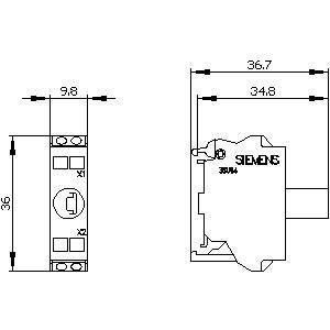 Διοικητής εγκατάστασης βάσης 3SU1401-2BB60-3AA0 Μονάδα LED SIRIUS ACT με τερματικό με ελατήριο