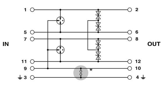 5V DC Ρυθμισμένη PT 4-5DC-ST Προστατευτής υπερχείλισης με σχεδιασμό 4 πόλων