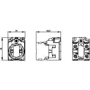 Πλαστικός μεταλλικός PLC 3SU1550-1AA10-1NA0 με 2NO SIRIUS ACT Holder και Μοντέλο