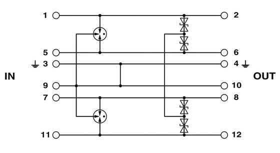 24V DC Προστατευτής υπερβολικής πίεσης πλέγμα 112 PT 4-EX I -24DC-ST με σχεδιασμό 4 πόλων