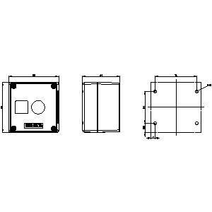 PLC 3SU1801-0AA00-0AB1 22 mm στρογγυλό πλαστικό περίβλημα για 1 συσκευή ελέγχου σημείου ελέγχου