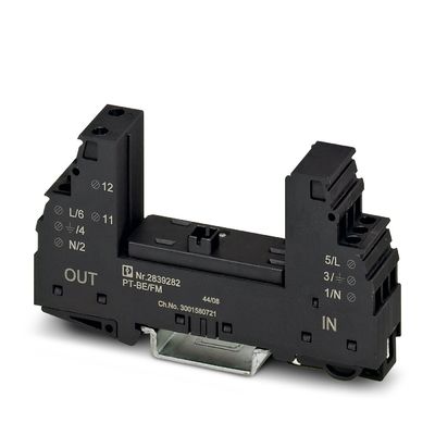 1 πόλος 2839282 PT PT-BE/FM Τύπος 3 Βάση προστασίας από υπερβολική τάση με ονομαστική τάση