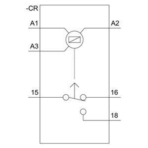 Θεωρία ρελέα τάσης PLC 7PV1512-1AQ30 με ρελέα χρονομέτρησης αναμετάδοσης ON-delay 1 Change-Over