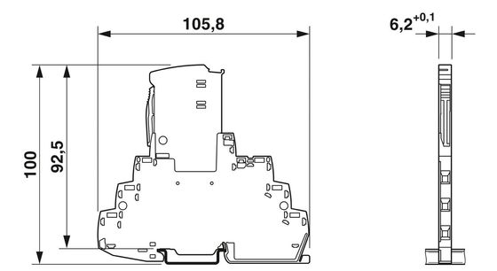 Προστατευτής υπερεχύρων TTC-6P-2-HC-M-24DC-PT-I 2 πόλων και 24V συνεχούς ονομαστικής τάσης για προστασία