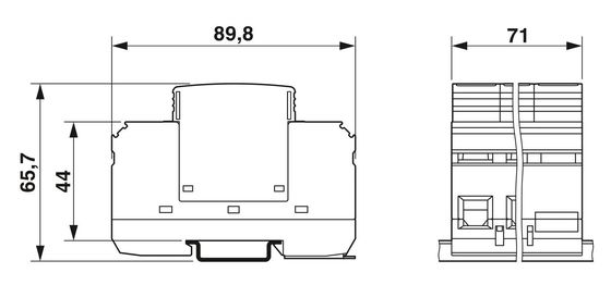 VAL-MS 230 IT/3 1 Προστατευτής υπερχείλισης τύπου 2 2858548 για οικιακές συσκευές 230 V AC 4 Pole