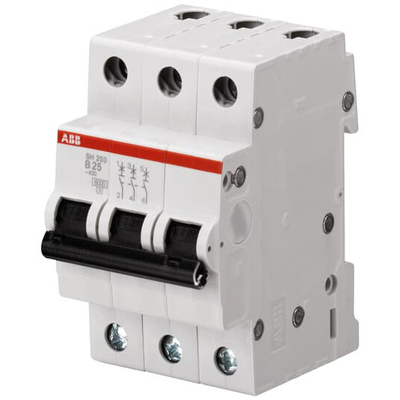 MCB SH203-B63 Μικροσκοπικός διακόπτης αριθμός πόλου 3 B 63A Διορισμένη συχνότητα 50 Hz