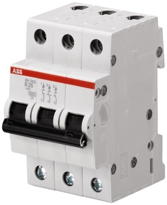 MCB SH203-B63 Μικροσκοπικός διακόπτης αριθμός πόλου 3 B 63A Διορισμένη συχνότητα 50 Hz