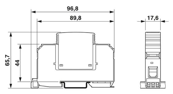 1 πόλος 2868033 VAL-MS 60/FM Phoenix Contact Type 2 Προστατευτής υπερεχύσεων πόλος