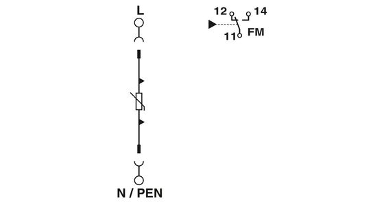1 πόλος 2868033 VAL-MS 60/FM Phoenix Contact Type 2 Προστατευτής υπερεχύσεων πόλος