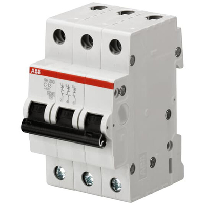 Διορισμένη τάση 220V SH203-D0.5 Μικροσκοπικός διακόπτης κυκλωμάτων 3P 0.5A για την ηλεκτρική ασφάλεια
