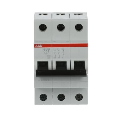 MCB SH203-C32 Μικροσκοπικός διακόπτης κυκλωμάτων 3P C 32A Διορισμένη τάση 220