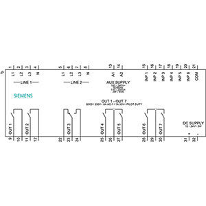 Συσκευή ελέγχου μεταφοράς ρεύματος ATC 6300 LCD PLC 3KC9000-8TL40 144x144 mm για ακριβή έλεγχο