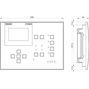 Η συσκευή ελέγχου μεταφοράς ATC 6500 με οθόνη LCD 180x240 mm PLC 3KC9000-8TL50