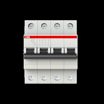 MCB SH204-B20 Μικροσκοπικός διακόπτης κυκλωμάτων 4P 20A 220V 50Hz Διορισμένη τάση και συχνότητα