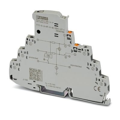 Αριθμός πόλου 2 TTC-6-3-HF-F-M-12DC-UT-I Προστατευτής υπεροχής