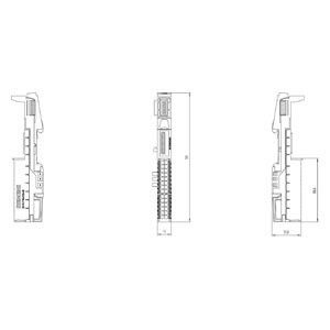 6ES7193-6BP20-0BA0 ET 200SP BaseUnit BU15-P16 A10 2B PLC για βιομηχανικές εφαρμογές