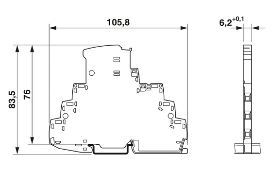 TTC-6-3-HF-M-12DC-PT-I Προστατευτής υπερχείλισης από Phoenix Contact για ονομαστική τάση 12 V συνεχούς ρεύματος