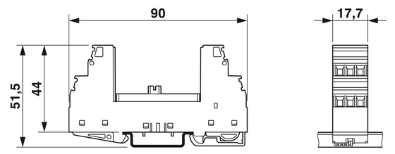 1 πόλος PT 4-EX I -BE Phoenix Contact Surge Protector Base για ηλεκτρικά συστήματα