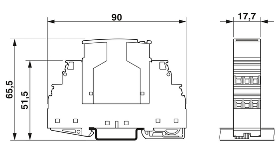 5V DC PT 3-PB-ST Phoenix Contact Surge Protector Plug Αριθμός πόλου 1 Διορισμένη τάση