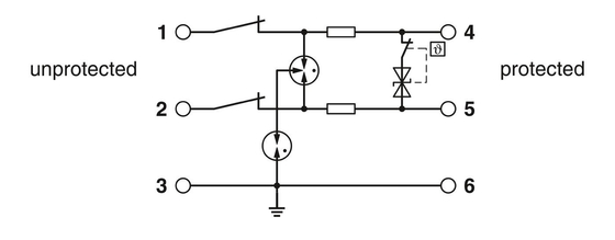 24 V DC ονομαστική τάση TTC-6-1X2-M-EX-UT-I Προστατευτής υπερτάσεων για 2 πόλους από την Phoenix Contact