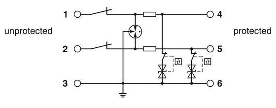 TTC-6-3-HF-M-12DC-PT-I Φινίξ Προστατευτής υπερχείλισης επαφής 2 πόλων 12 V συνεχής τάση