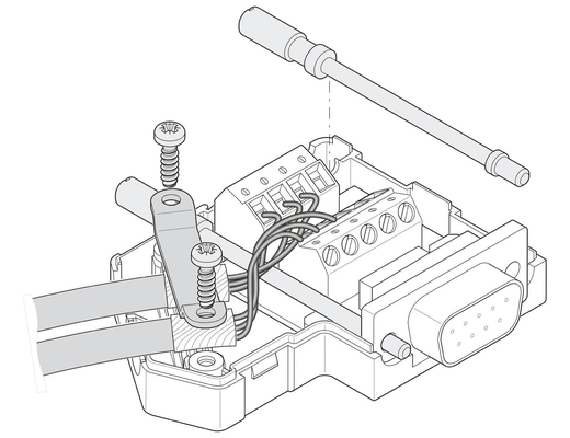 Συνεχείς συνδέσεις με Phoenix Contact 2799490 SUBCON-PLUS F2 D-SUB Bus Connector