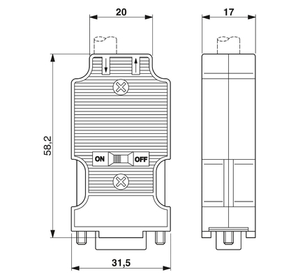 2744377 SUBCON-PLUS-PROFIB/AX Phoenix Contact D-SUB Bus Connector για τη μετάδοση δεδομένων