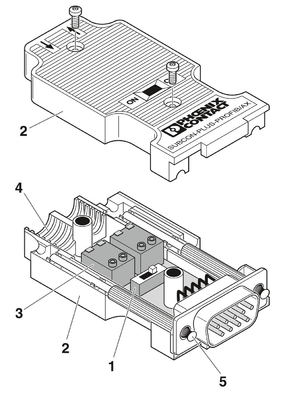 2744377 SUBCON-PLUS-PROFIB/AX Phoenix Contact D-SUB Bus Connector για τη μετάδοση δεδομένων