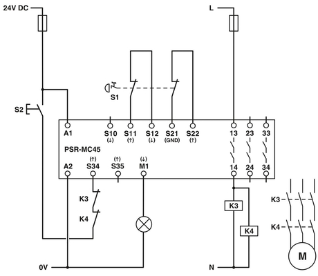 Προστατευτικό χαρακτηριστικό PSR-MC45-3NO-1DO-24DC-SP αναμεταδότης ζεύξης για βιομηχανικές εφαρμογές