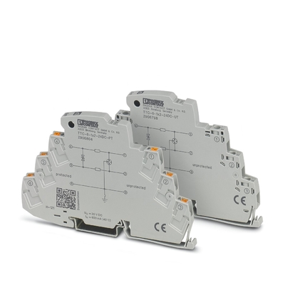 Προστατευτής υπερεχύρων 2 πόλων TTC-6-1X2-24DC-PT από Phoenix Contact για ονομαστική τάση 24 V DC