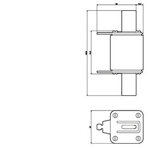 Siemens 3NA3360 LV HRC Fuse Link GL/GG με μπροστινό δείκτη μεγέθους 3